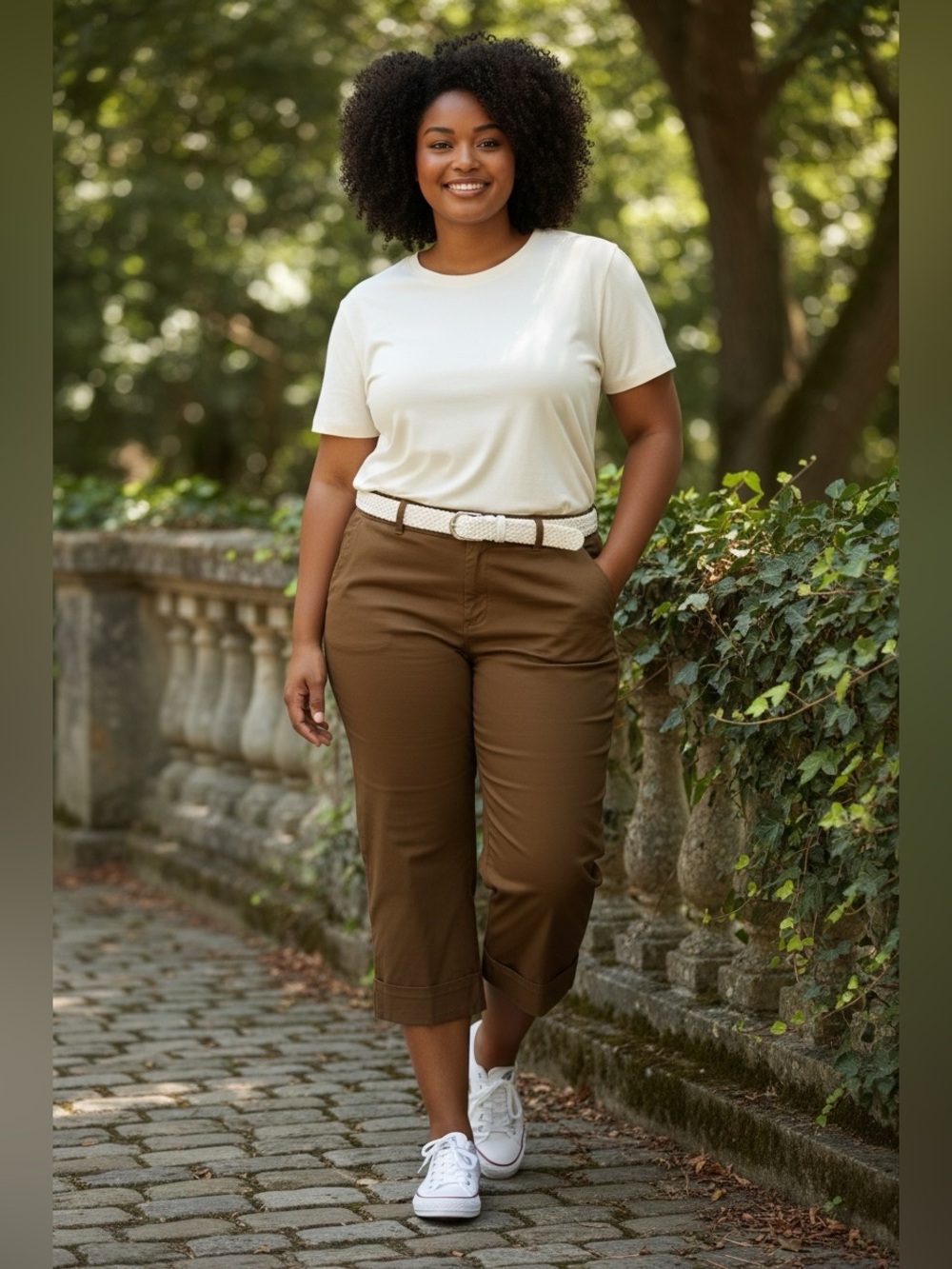Tommy Hilfiger Belted Stretch Capris